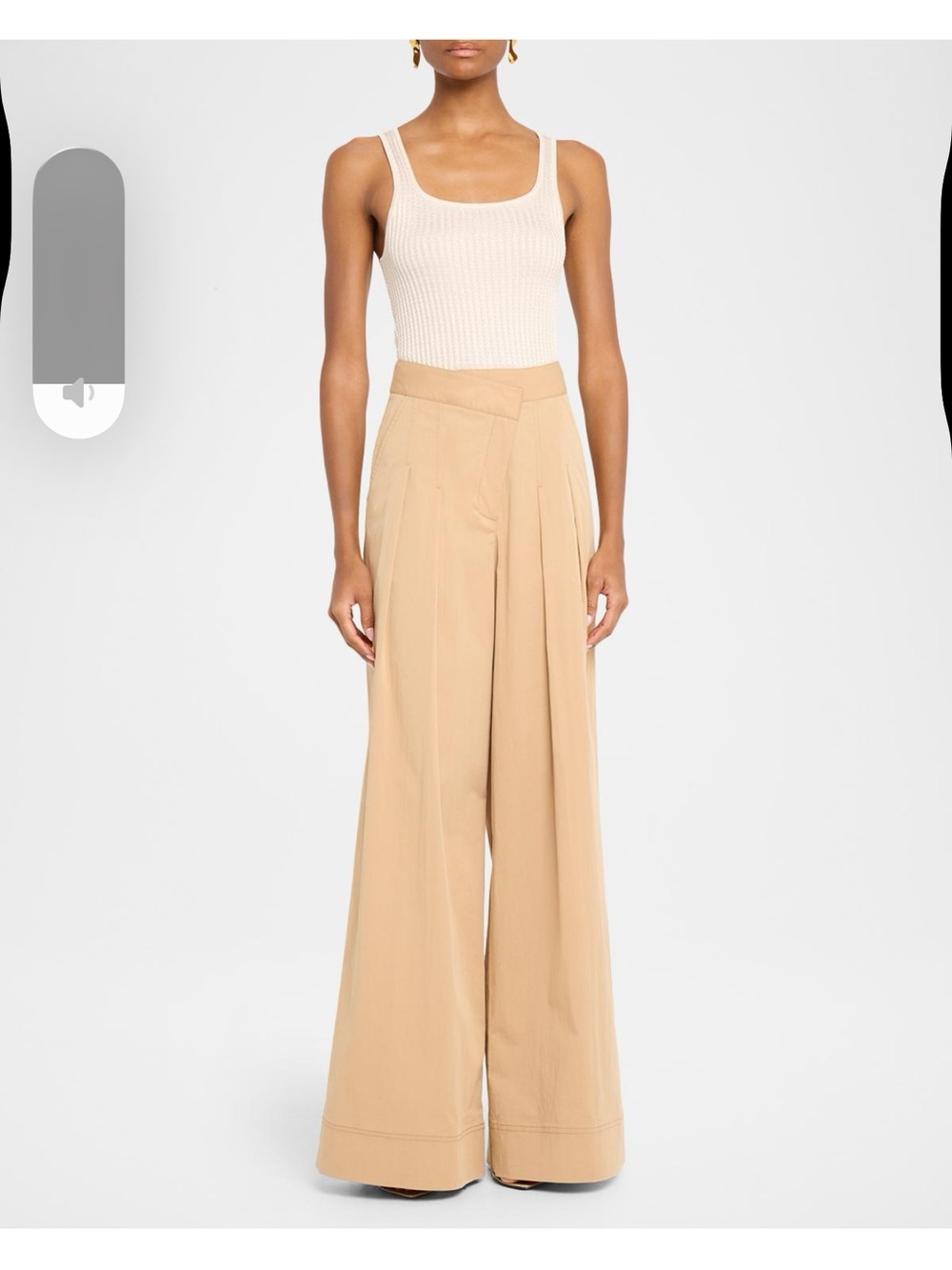 Veronica Beard Heron PleatedWide-Leg High-Waist Trousers size 6 NWT